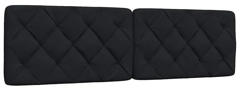 Estrutura de cama com LED sem colchão 180x200 cm tecido preto