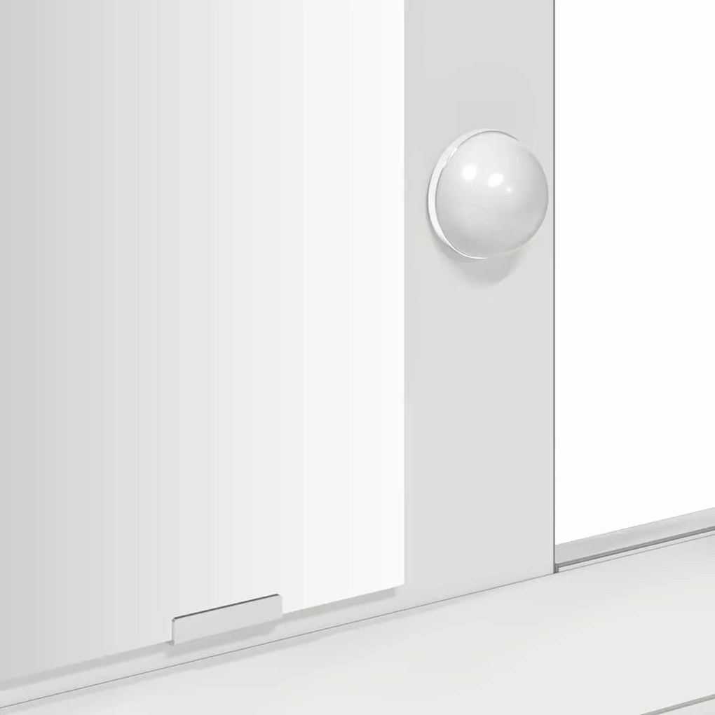 Mesa de Maquiagem com Luzes LED Branca 100x41x140 cm