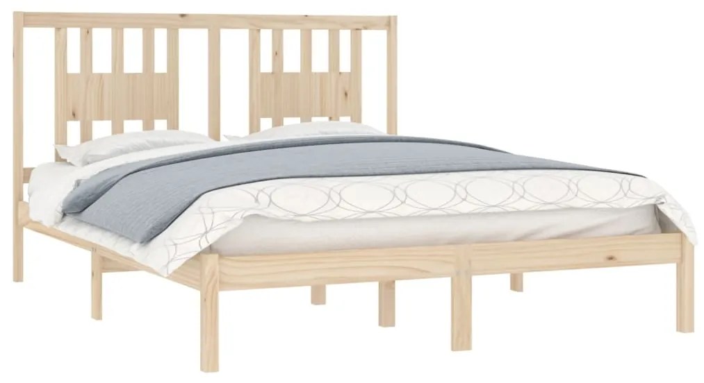 Estrutura de cama 160x200 cm pinho maciço