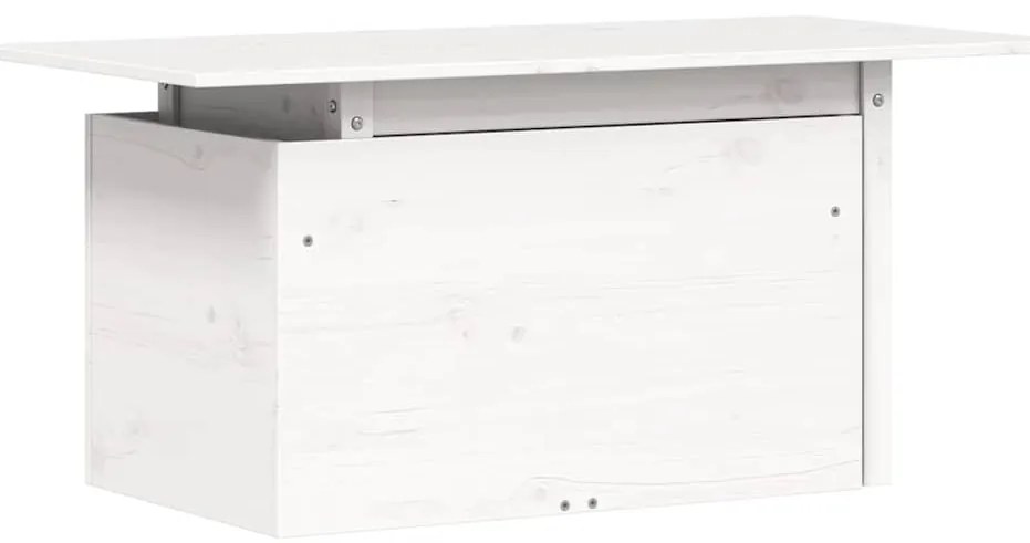 Mesa de jardim 100x50x75 cm madeira de pinho maciça branco