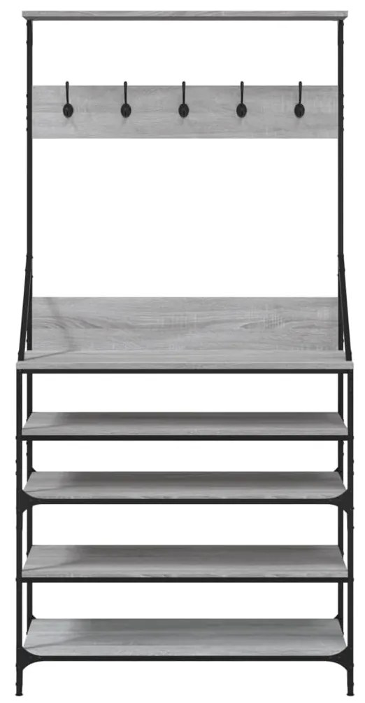 Conjunto de Entrada - Bengaleiro com arrumação calçado 90x34x184 cm ci
