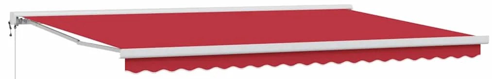 Toldo Retrátil Automático Vermelho 500x300 cm