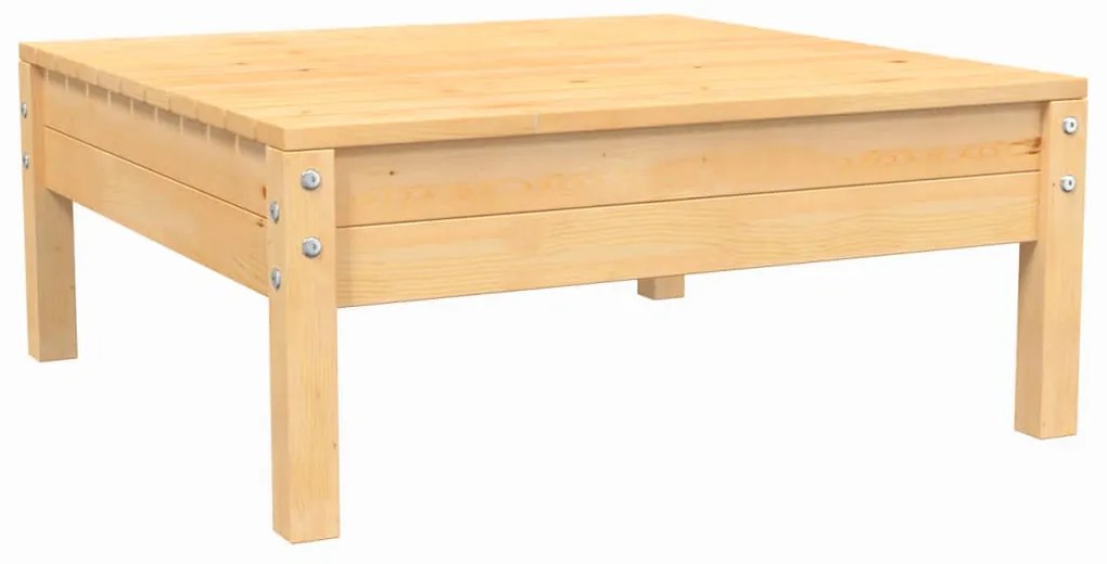 3 pcs conj. lounge jardim c/ almofadões cinzentos pinho maciço