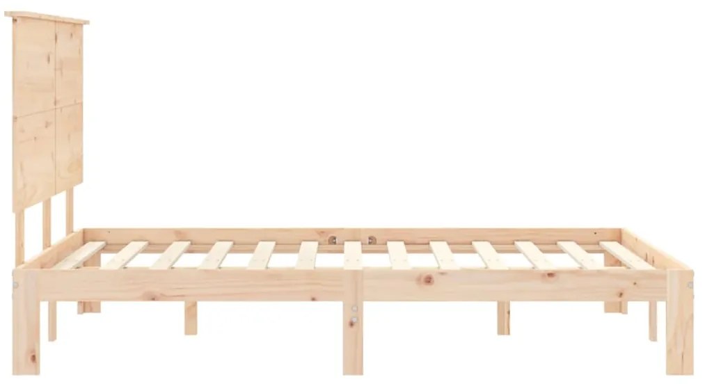 Cama sem colchão 140x200 cm madeira de pinho maciça