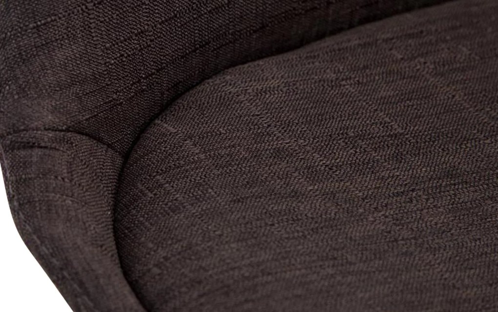 Cadeira de cozinha e sala de jantar Borneo em tecido com estrutura em Cor Nogueira 48 x 84 x 55 cm Cinzento escuro