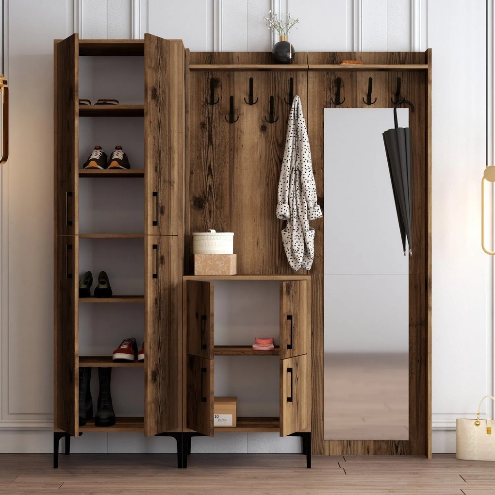 Cabideiro Berlin ABC – Nogal – 180x200x35 cm