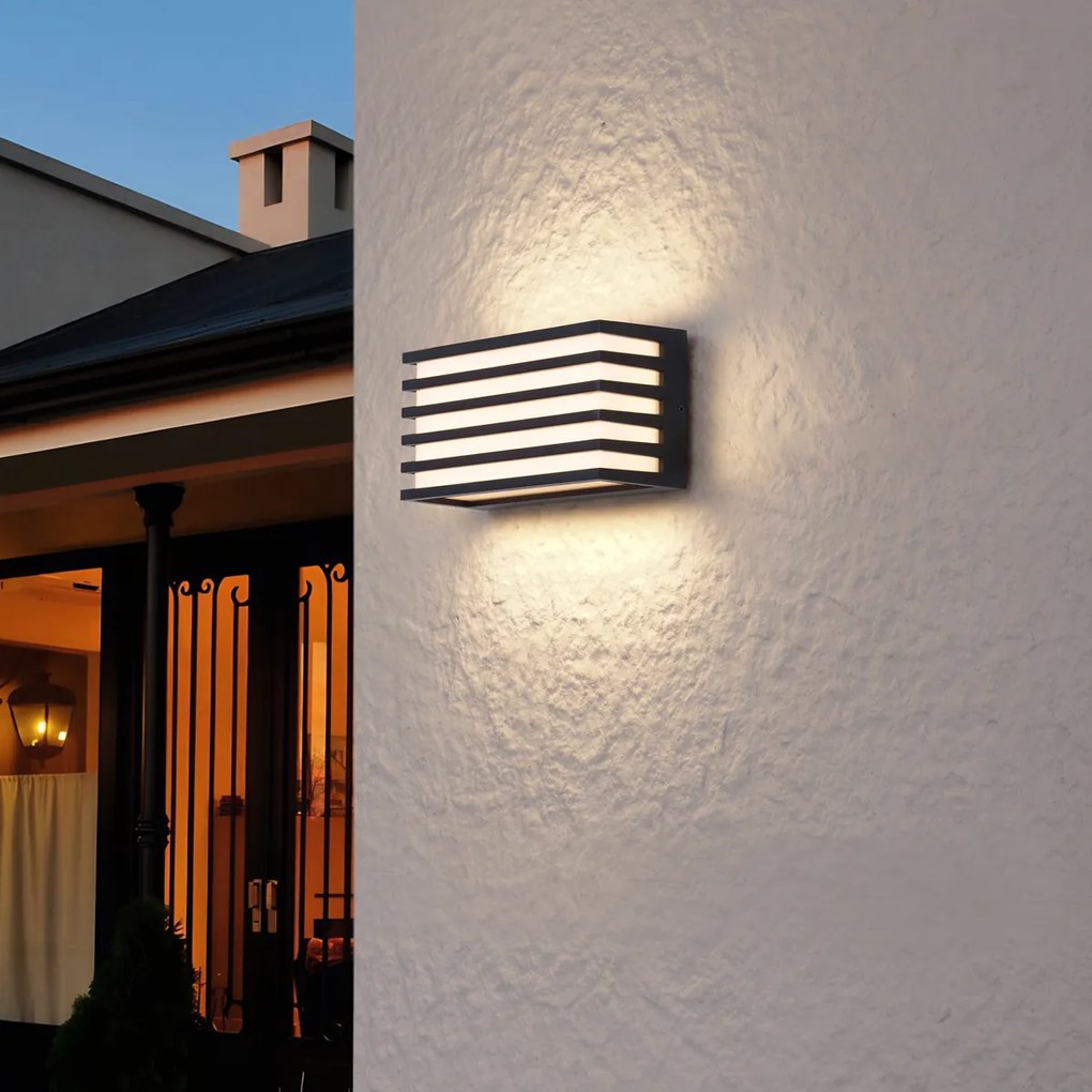 Candeeiro de parede exterior moderno preto incl. LED IP65 - Jail
