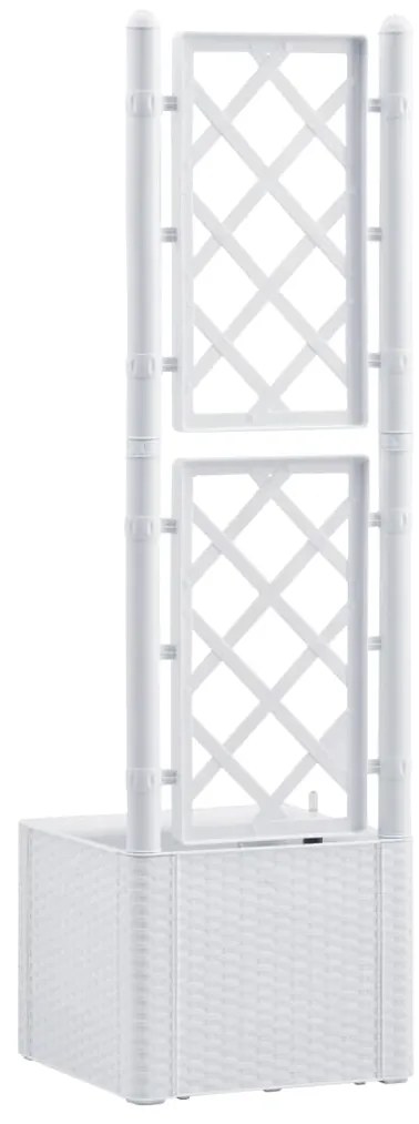 Vaso/floreira c/ treliça e sistema de rega automática branco