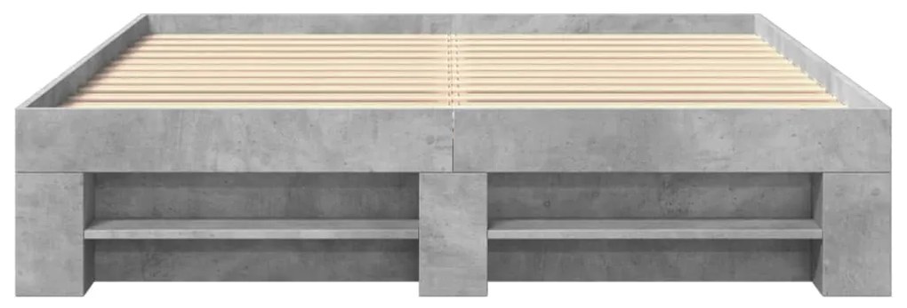 Estrutura de cama 150x200 cm derivados de madeira cinza cimento