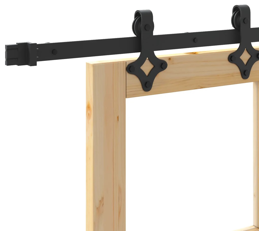 Porta Deslizante vidaXL com Conjunto de Hardware 93x202 cm Madeira Sól