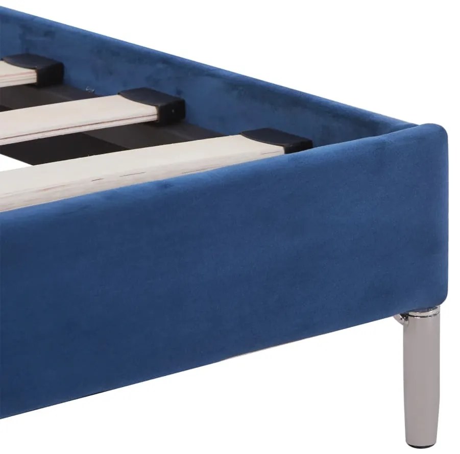 Estrutura de cama 180x200 cm tecido azul
