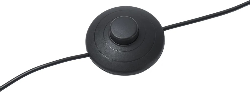 Candeeiro de pé Japandi castanho tecido teddy 2-luzes - Trompet