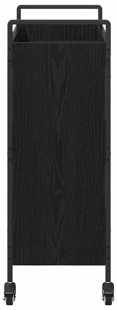 Carrinho de Cozinha Manual Carvalho preto 70 x 30 x 82 cm