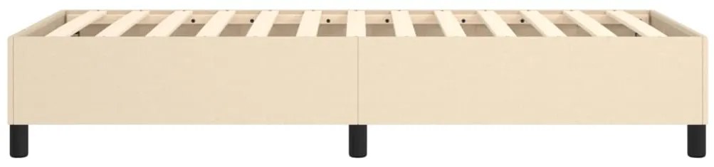 Estrutura de cama sem colchão 90x200 cm tecido creme