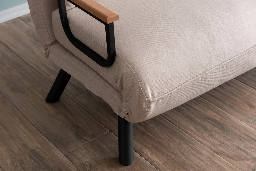 Sofá-Cama de 2 Lugares Sando – Creme – 175 cm x 133 cm