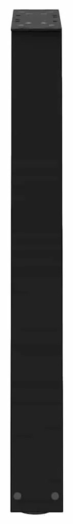 Pés para mesa de jantar em formato de V, 2 peças, preto, 60x(72-73,3)