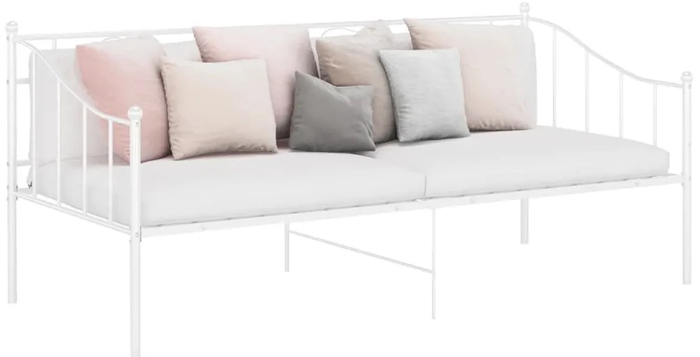 Sofá-cama 90x200 cm metal branco