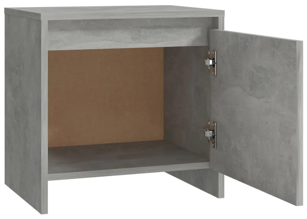 Mesa de cabeceira 45x34x44,5cm derivados madeira cinza cimento