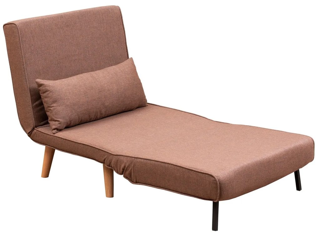 Sofá-Cama 1 Lugar Folde – Castanho – 180 x 80 cm