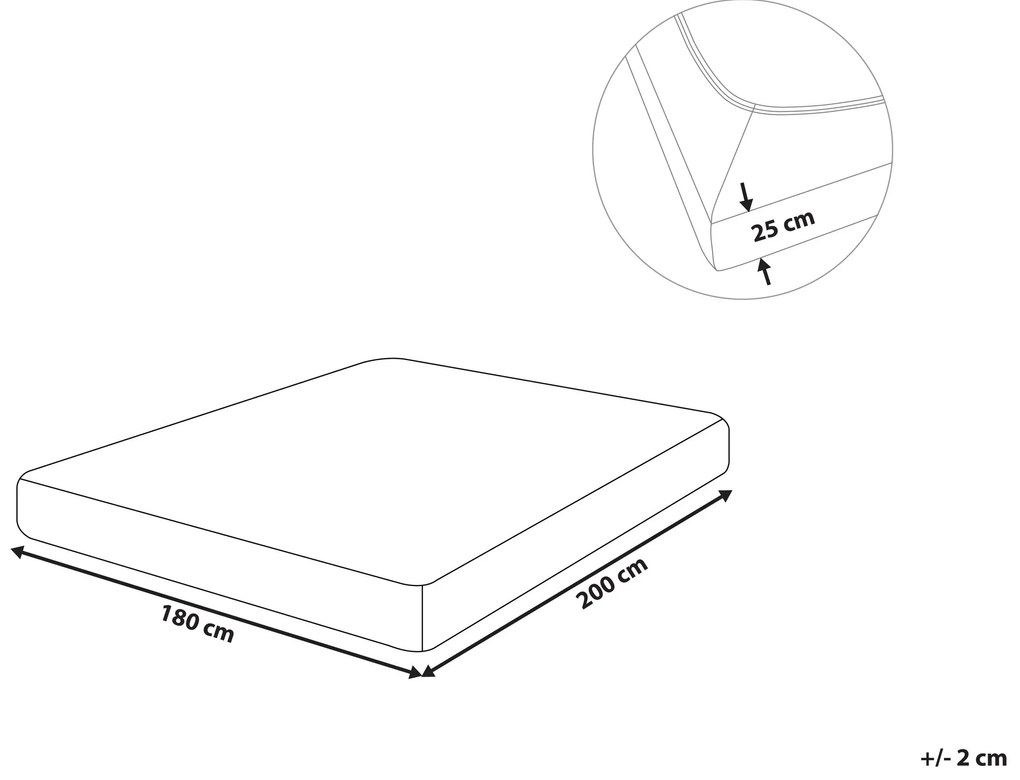 Lençol-capa em algodão branco 180 x 200 cm HOFUF Beliani