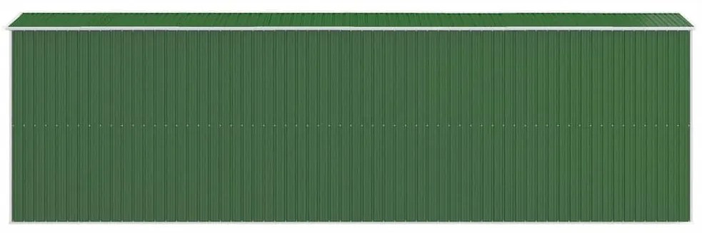 Abrigo de jardim 192x689x223 cm aço galvanizado verde