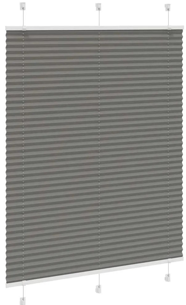 Antracite Plissada Cega 105x100 cm Largura Tecido 104,4 cm