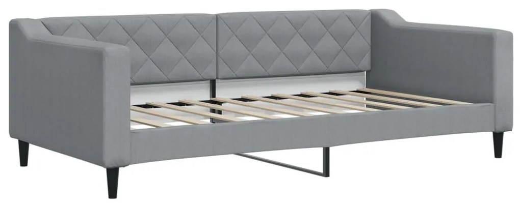 Sofá-cama c/ gavetão e gavetas 90x190 cm tecido cinzento-claro