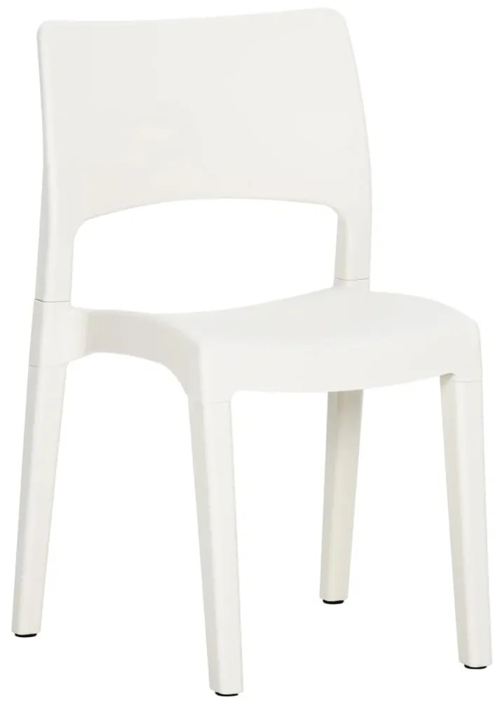 Cadeiras de jardim 2 pcs polipropileno branco