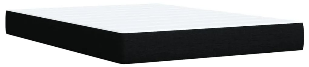 Cama com molas/colchão 140x190 cm tecido preto