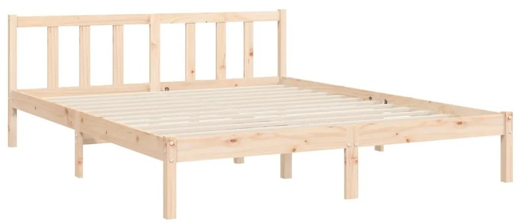 Cama sem colchão 160x200 cm madeira de pinho maciça