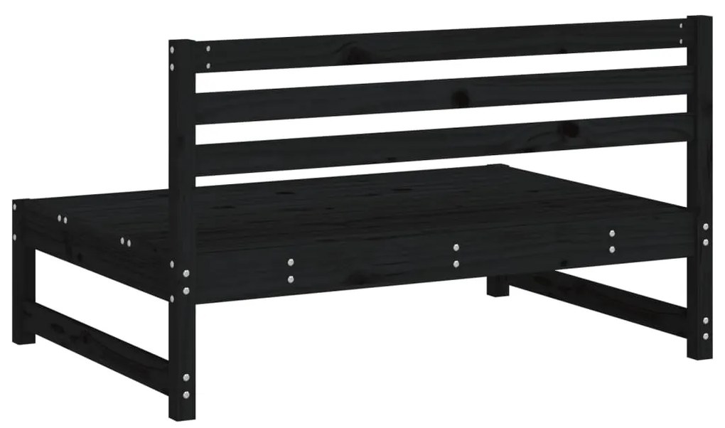 Sofás de centro para jardim 2 pcs 120x80 cm pinho maciço preto