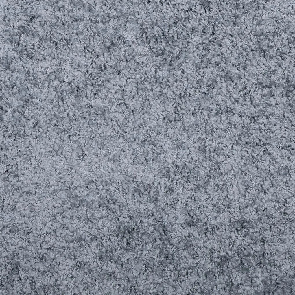 Tapete shaggy de pelo alto PAMPLONA Ø 100 cm azul