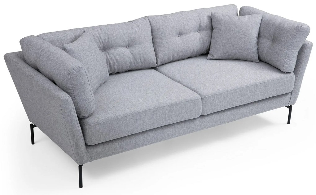 Sofá de 3 Lugares Mapa – Cinzento – 214 x 90 x 84 cm