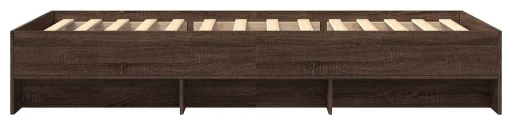 Estrutura cama s/ colchão derivados madeira carvalho castanho