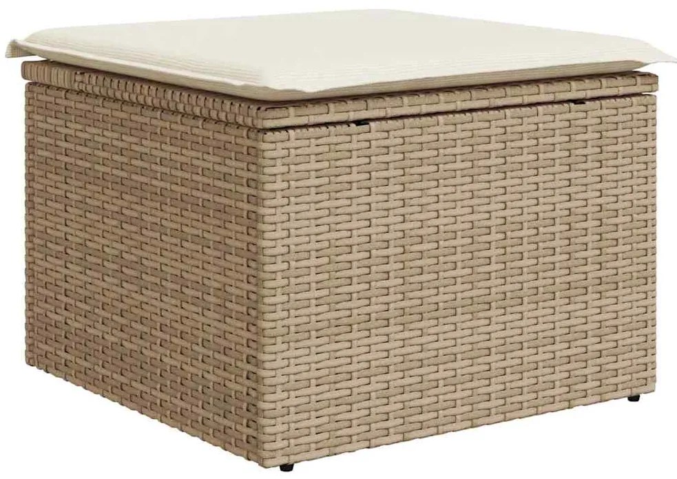 Conjunto de Jantar Garden de 9 Peças com Almofadas Marrom em Rattan