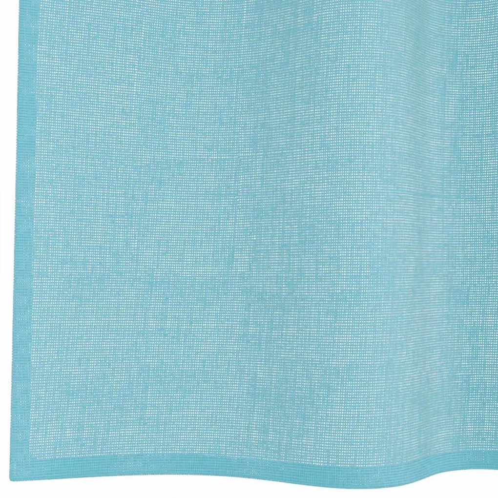 Cortinas de voile com ilhós 2 pcs turquesa
