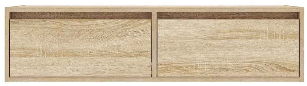 Móvel de TV com luzes LED 100X35,5x25 cm carvalho sonoma