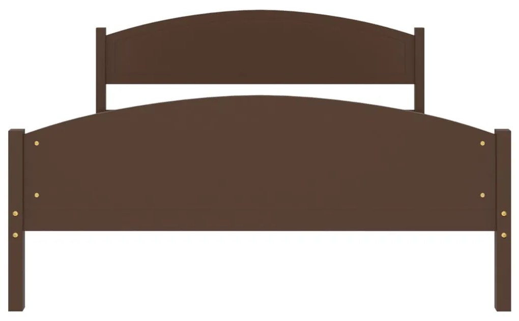 Estrutura de cama 160x200 cm pinho maciço castanho-escuro