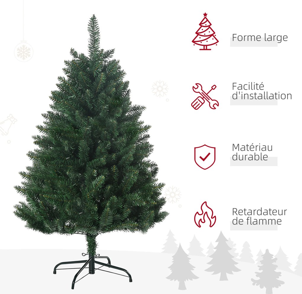 Árvore de Natal Artificial, 85 x 85 x 120 cm, 305 Ramos, Verde