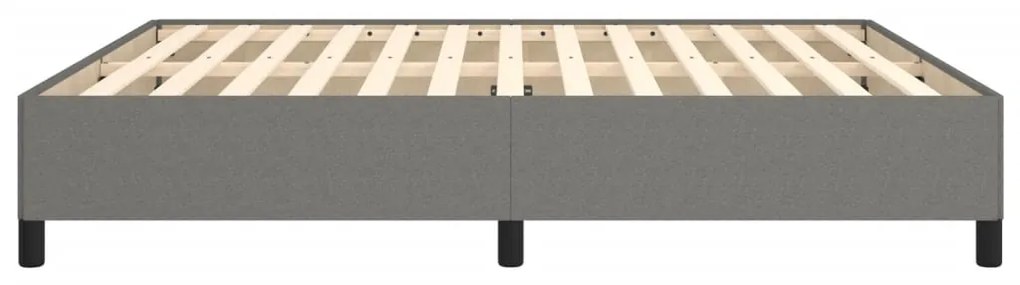 Estrutura de cama sem colchão 180x200 cm tecido cinzento-escuro