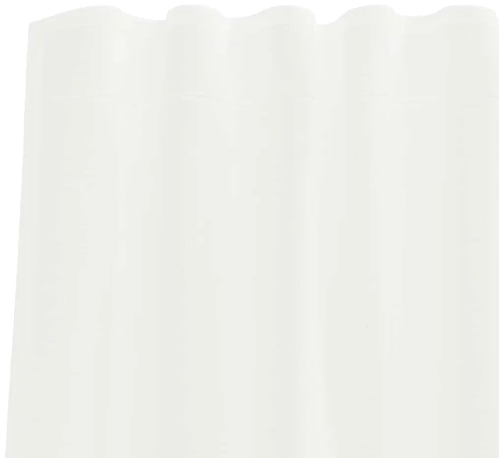 Cortinas de voile com bolsos para varão 2 pcs branco
