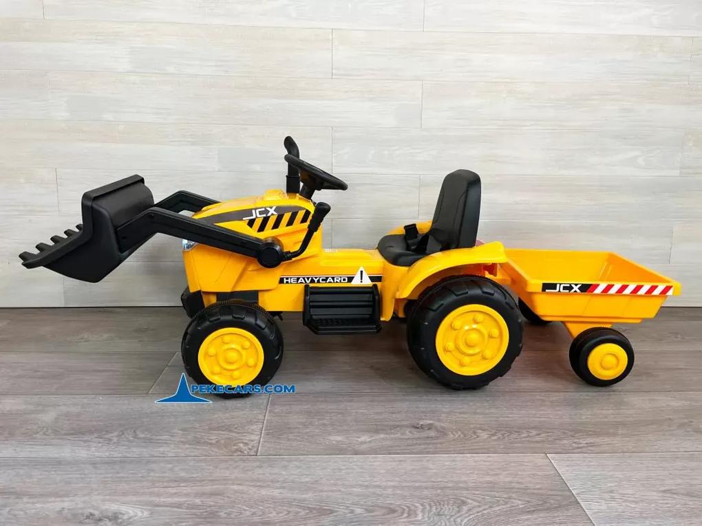 Trator Electrico para crianças Peketrac 3100 12V 2.4G Amarelo