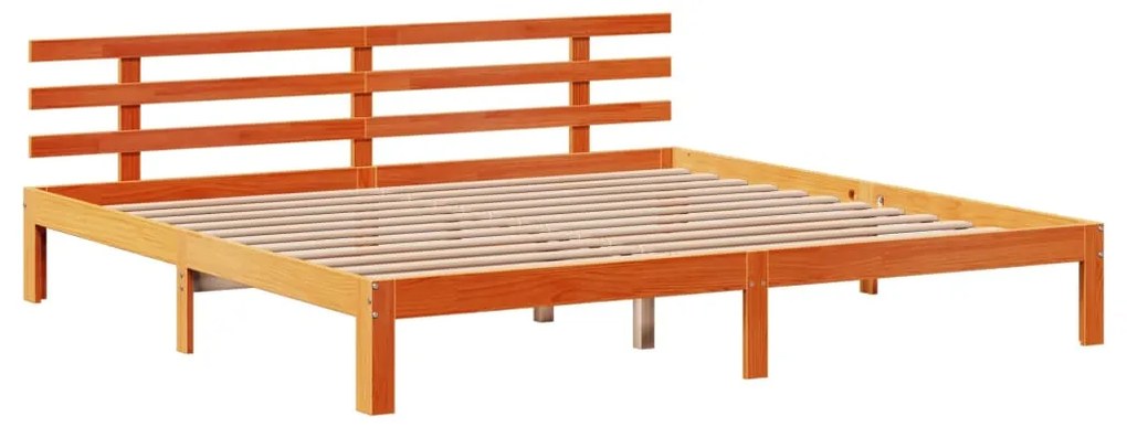 Estrutura de cama c/ gavetas 180x200 cm pinho castanho cera