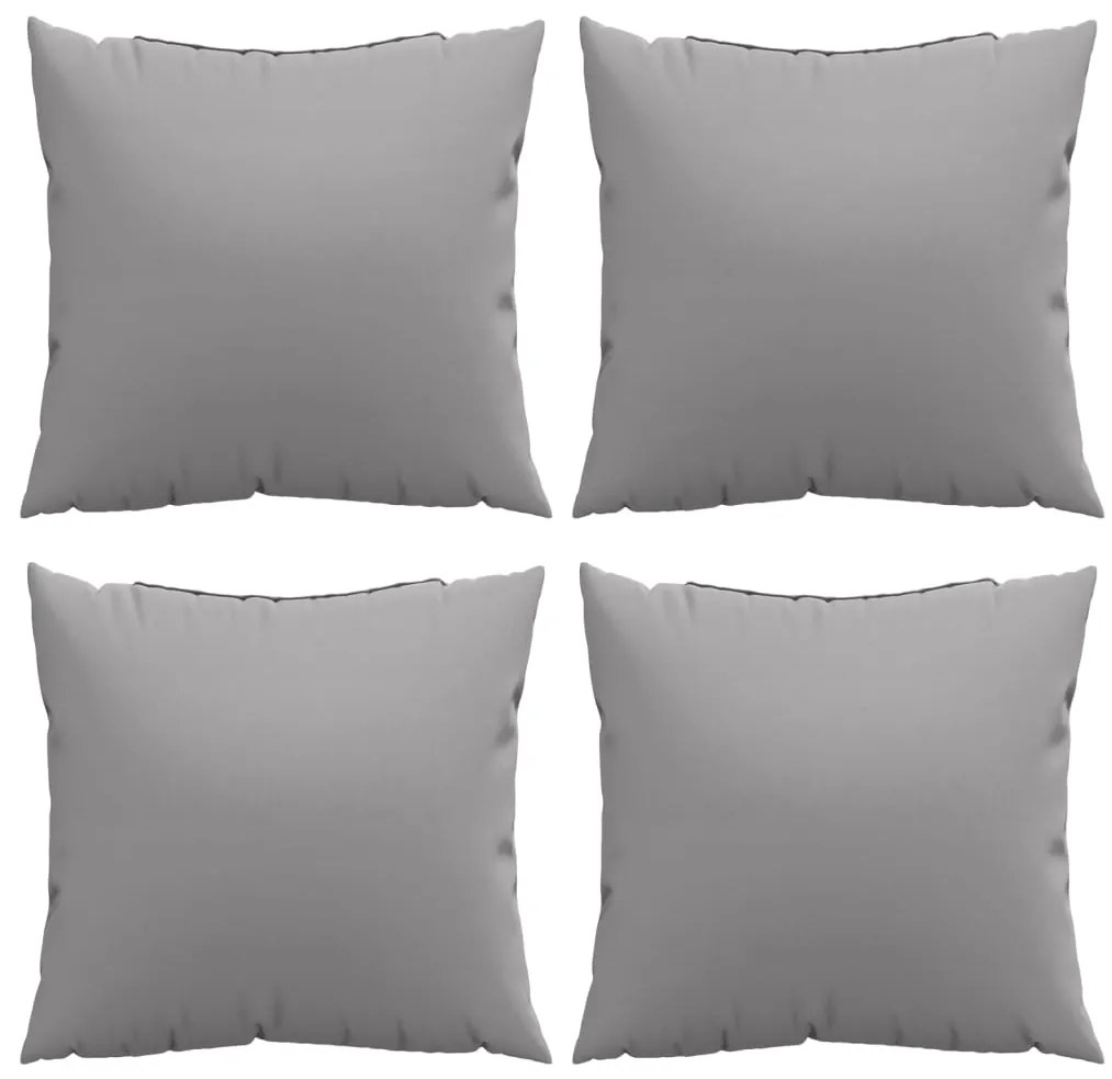 Almofadas de sofá 4 pcs 60x60 cm tecido cinza