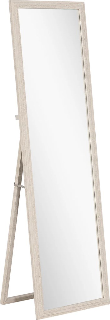 HOMCOM Espelho de corpo inteiro 160 x 50 cm, uso versátil, design retangular com moldura, branco | Aosom Portugal