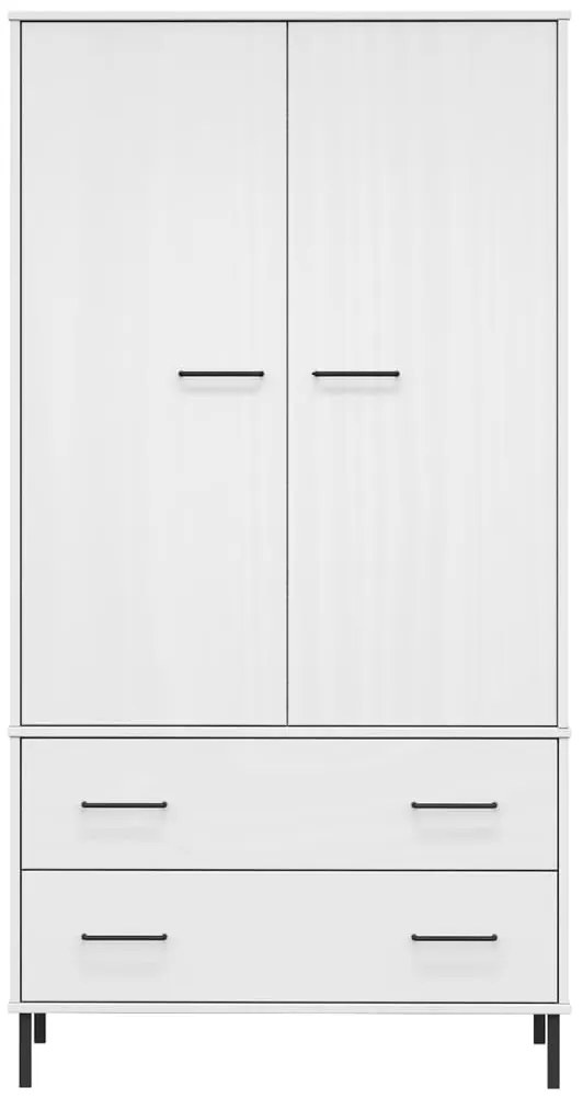 Roupeiro c/ pernas metal 90x55x172,5 cm madeira OSLO branco