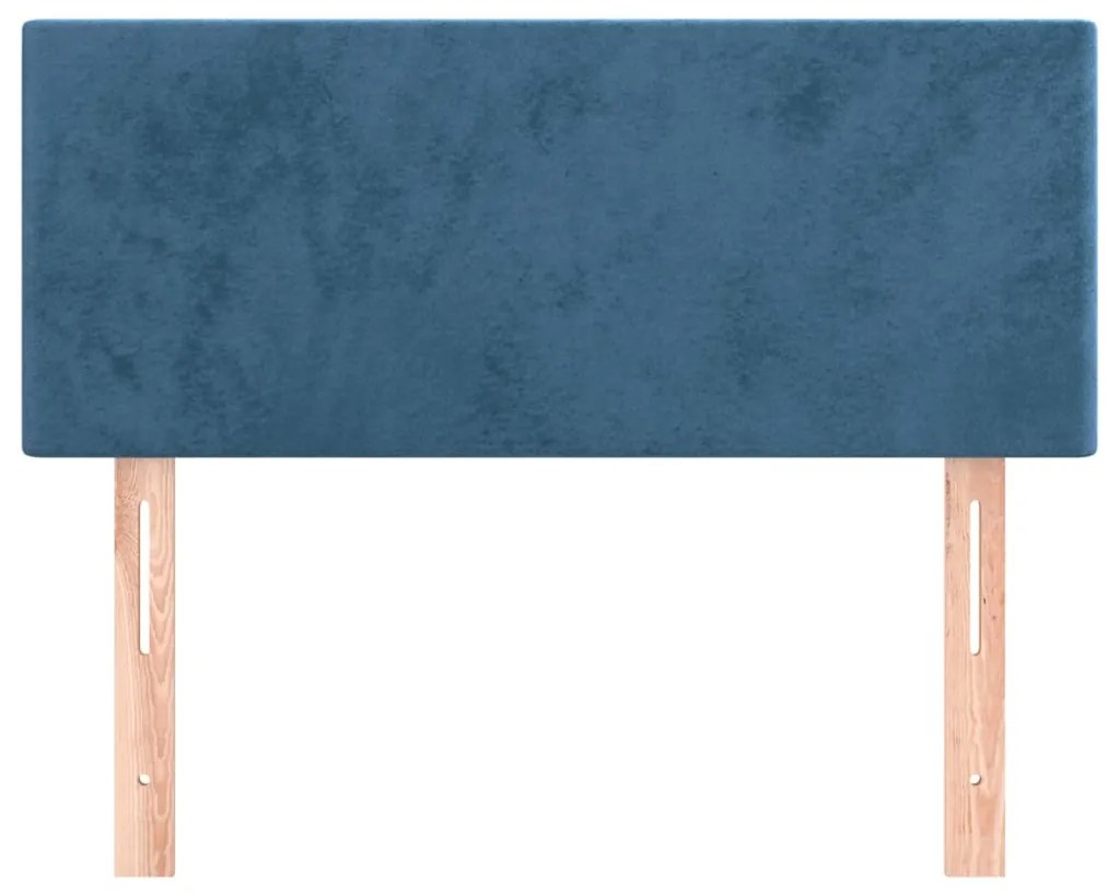 Cabeceira de cama veludo 80x5x78/88 cm azul