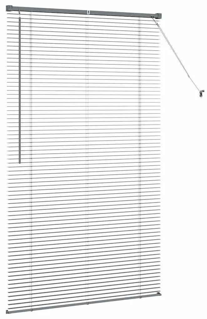 Persiana de Janela Cinzento-escuro 105 x 175 cm Alumínio