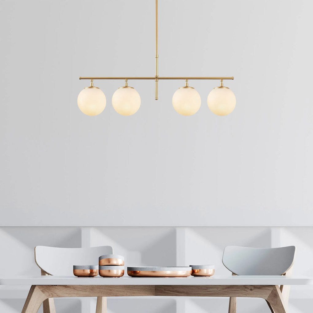 Candeeiro de Teto Roe – Dourado Brilhante – 81 x 15 x 36-76 cm