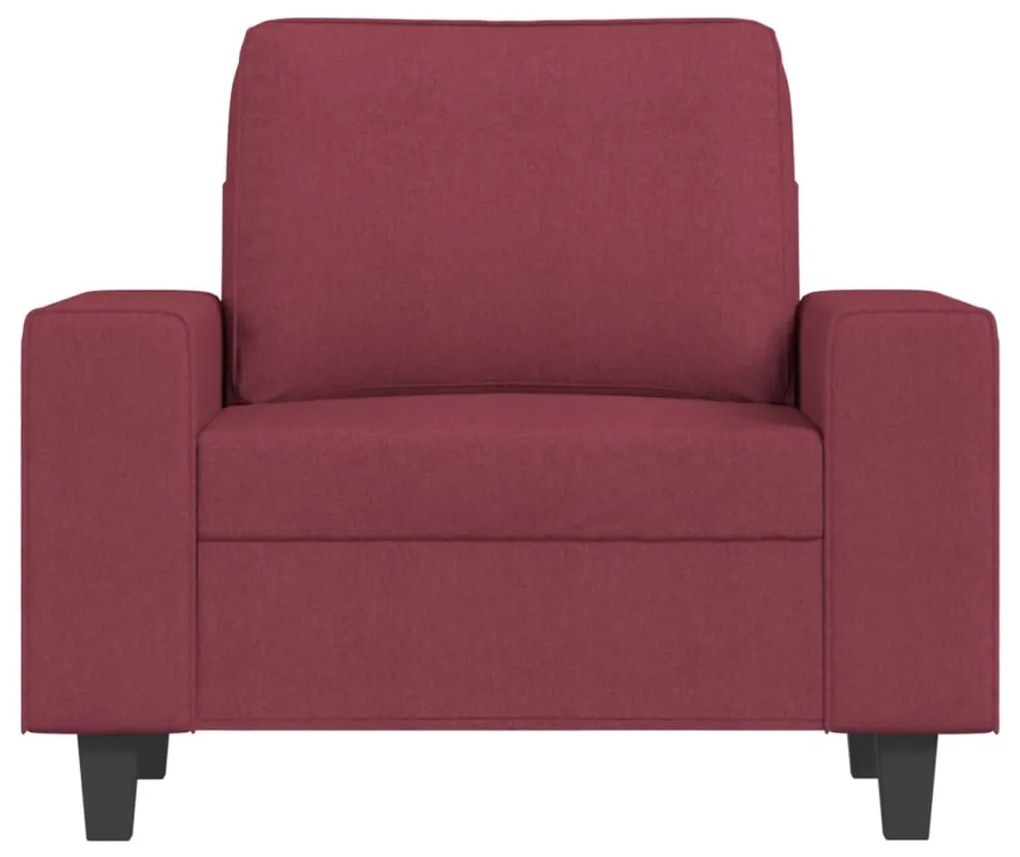Poltrona 60 cm tecido vermelho tinto